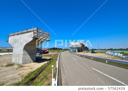 Hokuriku Shinkansen extension work near Kibagata 57562439