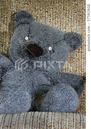 old teddy bear in a chair 57562608