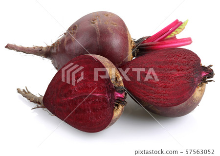 Fresh red beets isolated on white Fresh red beets isolated on white 57563052