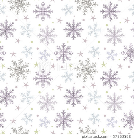 Vector Christmas seamless pattern with snowflakes - Stock Illustration ...