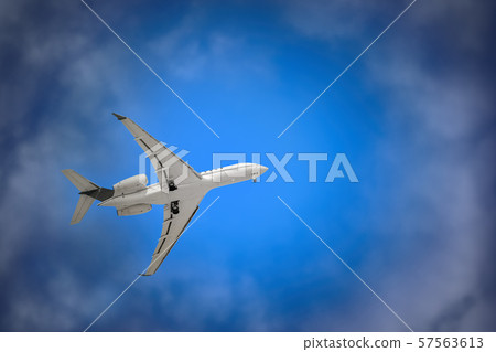 White Airplane in the Sky White Airplane in the Sky 57563613