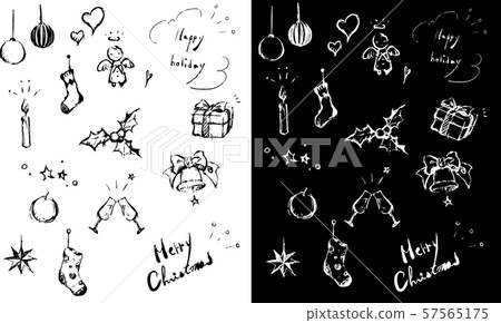 Hand drawn Christmas motif set Hand drawn Christmas motif set 57565175