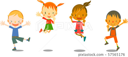 World children jump dance World children jump dance 57565176
