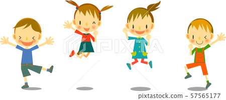 Children jump dance Children jump dance 57565177