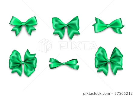Holiday satin gift bow knot ribbon green spring 57565212