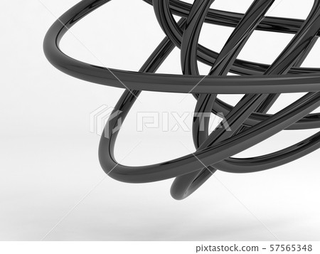 Black shiny geometric shape. Abstract 3d Black shiny geometric shape. Abstract 3d 57565348