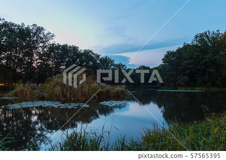 The lake in Poland in the evening. The lake in Poland in the evening. 57565395