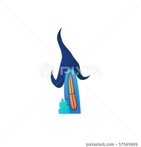 Hand-drawn wry house in trend flat gradient colors Hand-drawn wry house in trend flat gradient colors 57565609