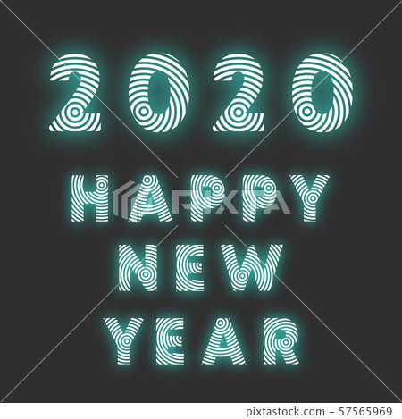 Happy New Year 2020 background radial line design for holiday flyer, greeting, invitation card Happy New Year 2020 background radial line design for holiday flyer, greeting, invitation card 57565969