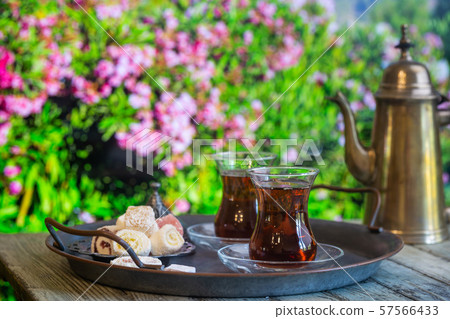 Cup of traditional turkish tea 57566433