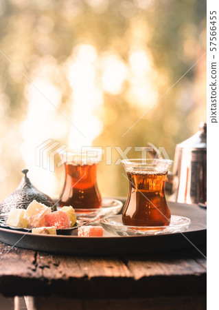 Cup of traditional turkish tea 57566455