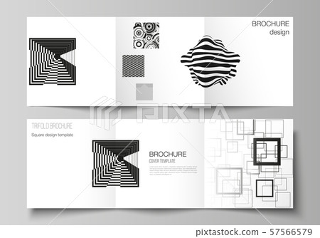 The minimal vector layout of square format covers design templates for trifold brochure, flyer 57566579