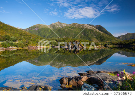 In the small port on Lofoten Islands, Norway In the small port on Lofoten Islands, Norway 57566673