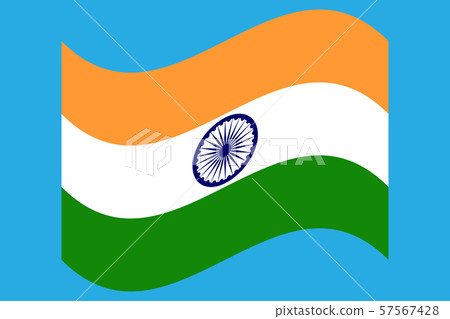 Waving Flag of India Vector illustration - Stock Illustration [57567428 ...