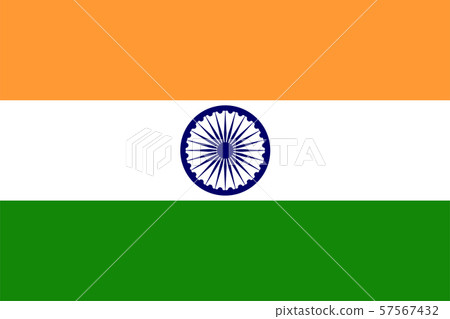 National Flag of India Vector illustration 57567432