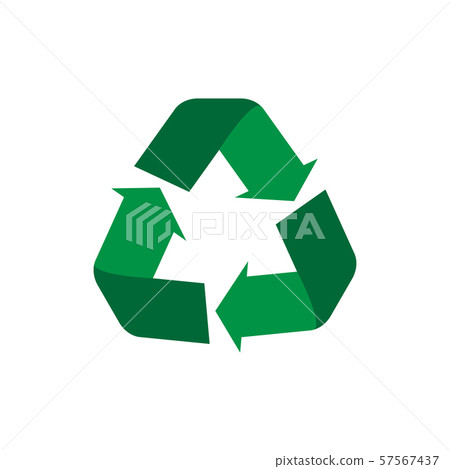 Recycle symbol flat icon, concept of world Recycle symbol flat icon, concept of world 57567437