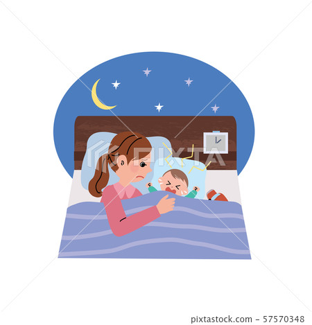 Illustration of mommy laying down Illustration of mommy laying down 57570348
