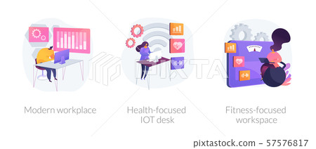 Future workplace vector concept metaphors 57576817