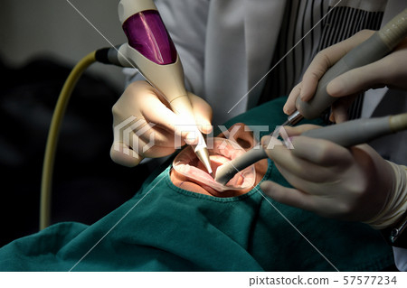 Dental care check up, Dentist examining. Dental care check up, Dentist examining. 57577234