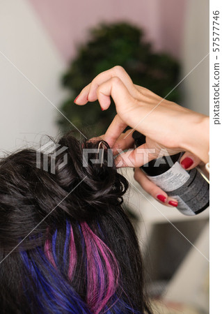 Creating hairstyle. Creating hairstyle. 57577746
