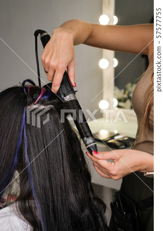 Creating hairstyle. Creating hairstyle. 57577755