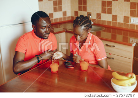pretty afro couple pretty afro couple 57578797