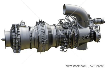 Gas turbine engine centrifugal type of sales gases compressor in pressurized enclosure. 3d rendering 57579288