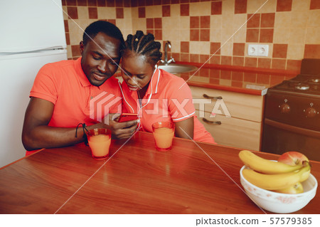 pretty afro couple pretty afro couple 57579385