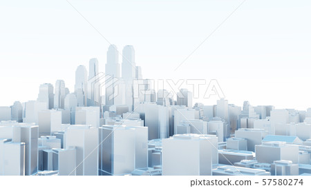 3d abstract modern city in sunny day 3d abstract modern city in sunny day 57580274