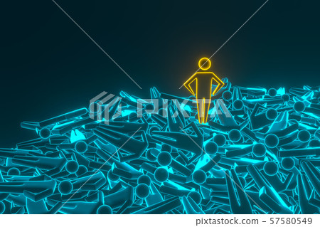 Selection and search for a top employee or client. 3D rendering Selection and search for a top employee or client. 3D rendering 57580549