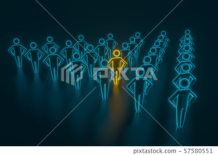 Leader in front of team of successful executives. A team of successful executives led by a great Leader in front of team of successful executives. A team of successful executives led by a great 57580551