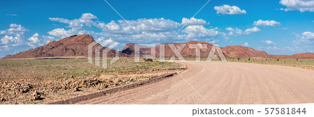 road in Namib desert, Namibia Africa landscape 57581844