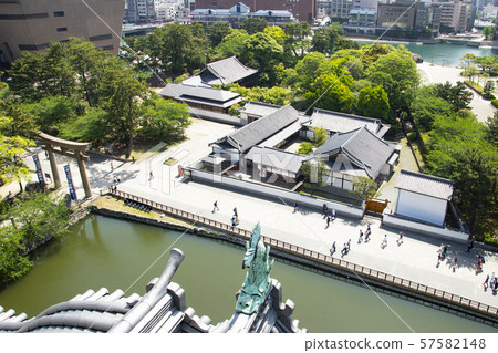 從城堡塔的大倉城堡視圖 57582148