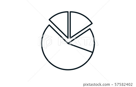 Pie chart icon flat style vector illustration. - Stock Illustration ...