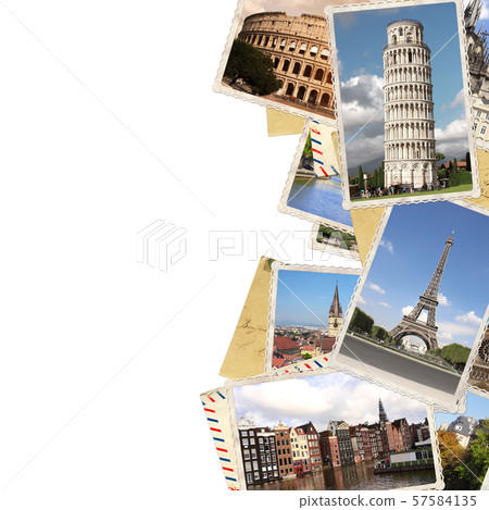 Vintage photos of european landmarks 57584135