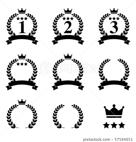 Laurel frame icon ranking black Laurel frame icon ranking black 57584851