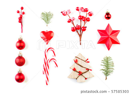 Christmas design elements. Composition of Xmas Christmas design elements. Composition of Xmas 57585303