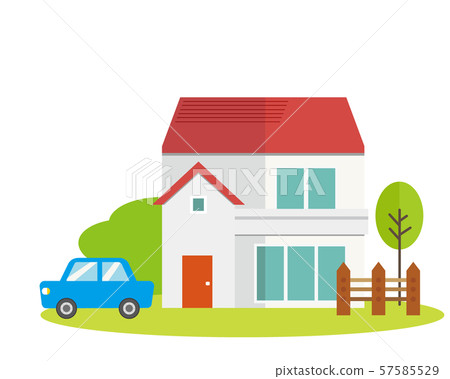 House Home Illustration House My Home Simple Car Car 57585529