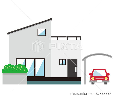 House Home Illustration House My Home Simple Car Car 57585532