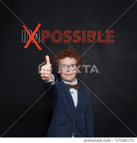 Little boy student having fun. New opportunities 57586173