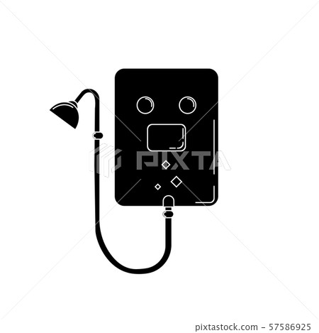 Vector simple illustration of boiler. Plumbing element for design and web. 57586925