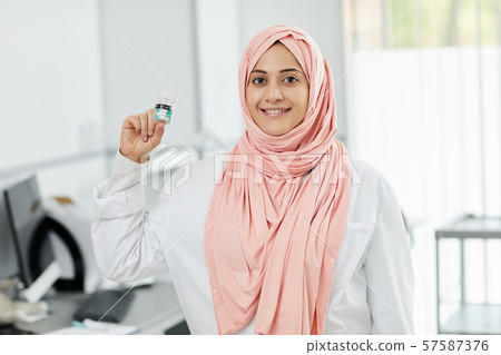 Middle-Eastern female Doctor Posing 57587376