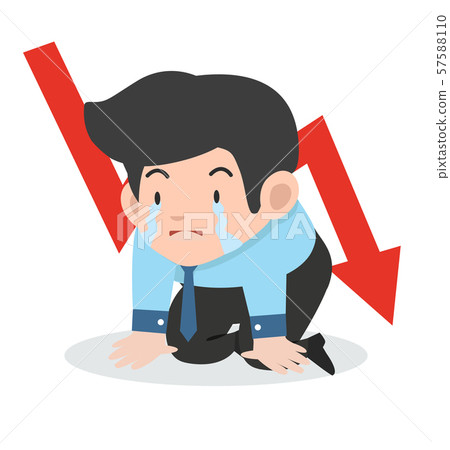businessman crying sad graph arrow going down businessman crying sad graph arrow going down 57588110