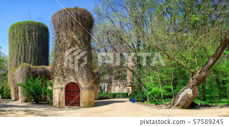 Old water tower building in Askania Nova Arboretum Old water tower building in Askania Nova Arboretum 57589245
