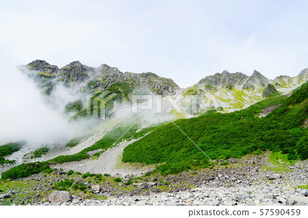 Hotaka Mountains seen from Serizawa Hotaka Mountains seen from Serizawa 57590459