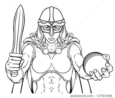 Viking Trojan Celtic Knight Cricket Warrior Woman 57591968