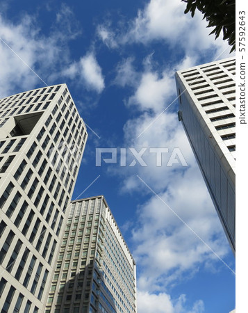 Sky and buildings looked up 57592643