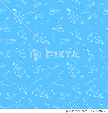 Paper airplane seamless pattern Paper airplane seamless pattern 57592827