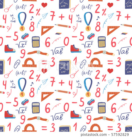 Back to school seamless pattern 57592829