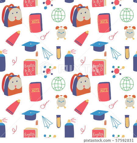 Back to school seamless pattern 57592831